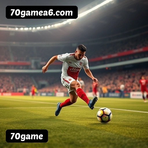 App 70game para iOS e Android — interface mobile, login biométrico e PIX integrado